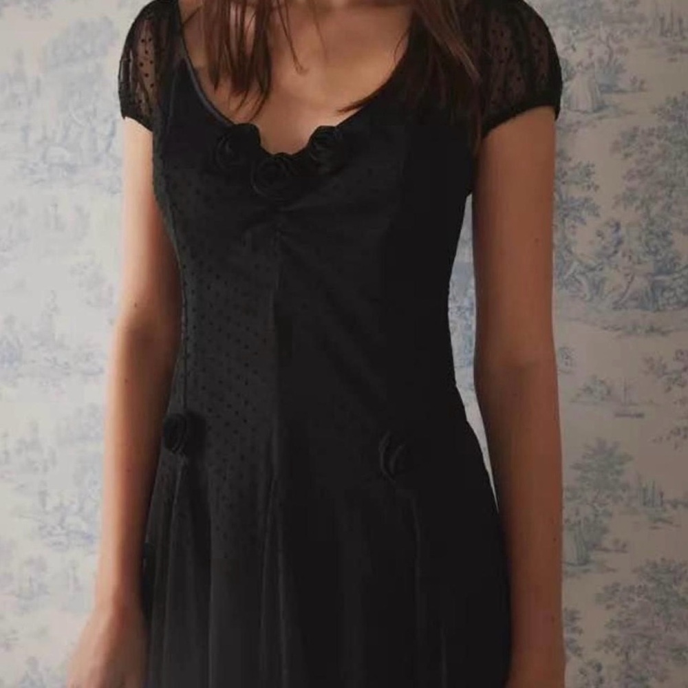 Urban Outfitters Black Polka Dot Dress